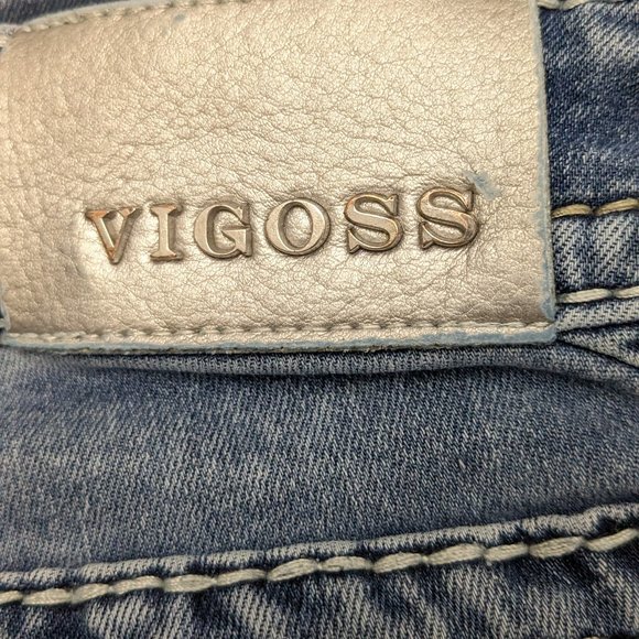 Vigoss Women's Skinny Jeans - Blue with Embroidered Pocket - Picture 10 of 15